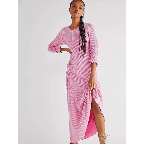 Free People FP One Natasha Thermal Dress - XL - Pink Bloom - Picture 1 of 4